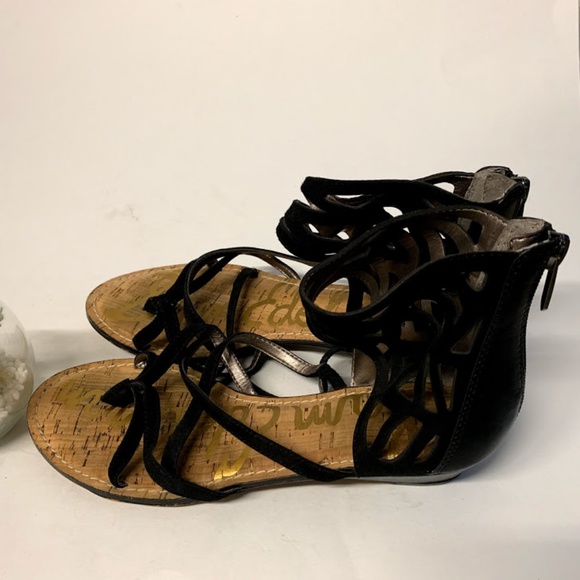Sam Edelman DANA Black Suede Gladiator Sandals - Picture 5 of 8